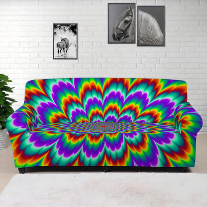 Psychedelic Expansion Optical Illusion Sofa Cover