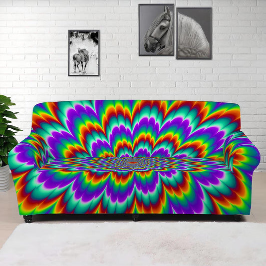 Psychedelic Expansion Optical Illusion Sofa Cover