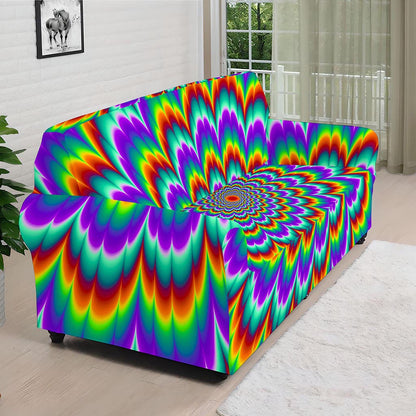 Psychedelic Expansion Optical Illusion Sofa Cover