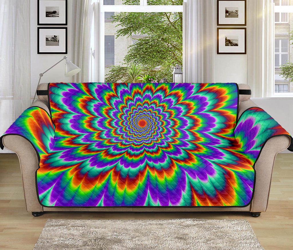 Psychedelic Expansion Optical Illusion Sofa Protector