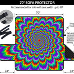 Psychedelic Expansion Optical Illusion Sofa Protector