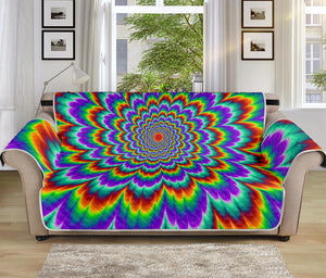 Psychedelic Expansion Optical Illusion Sofa Protector