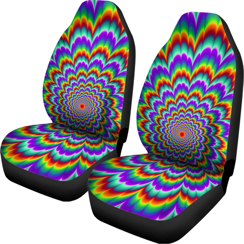 Psychedelic Expansion Optical Illusion Universal Fit Car Seat Covers