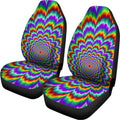 Psychedelic Expansion Optical Illusion Universal Fit Car Seat Covers