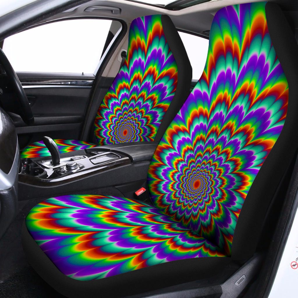 Psychedelic Expansion Optical Illusion Universal Fit Car Seat Covers