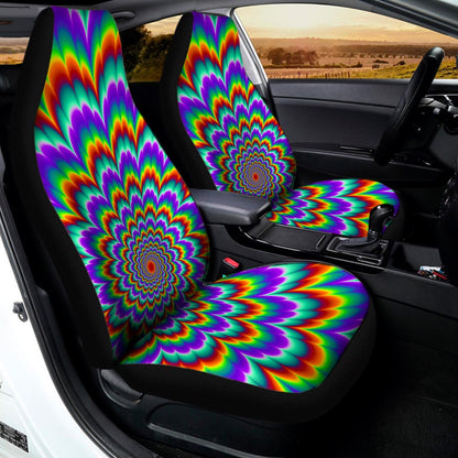 Psychedelic Expansion Optical Illusion Universal Fit Car Seat Covers