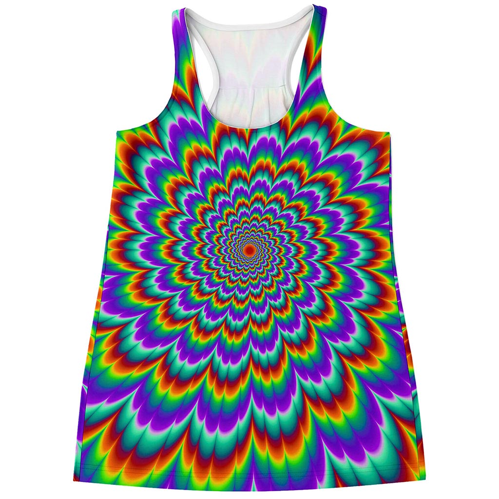 Psychedelic Expansion Optical Illusion Women's Racerback Tank Top