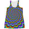 Psychedelic Expansion Optical Illusion Women's Racerback Tank Top