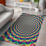 Psychedelic Explosion Optical Illusion Area Rug GearFrost