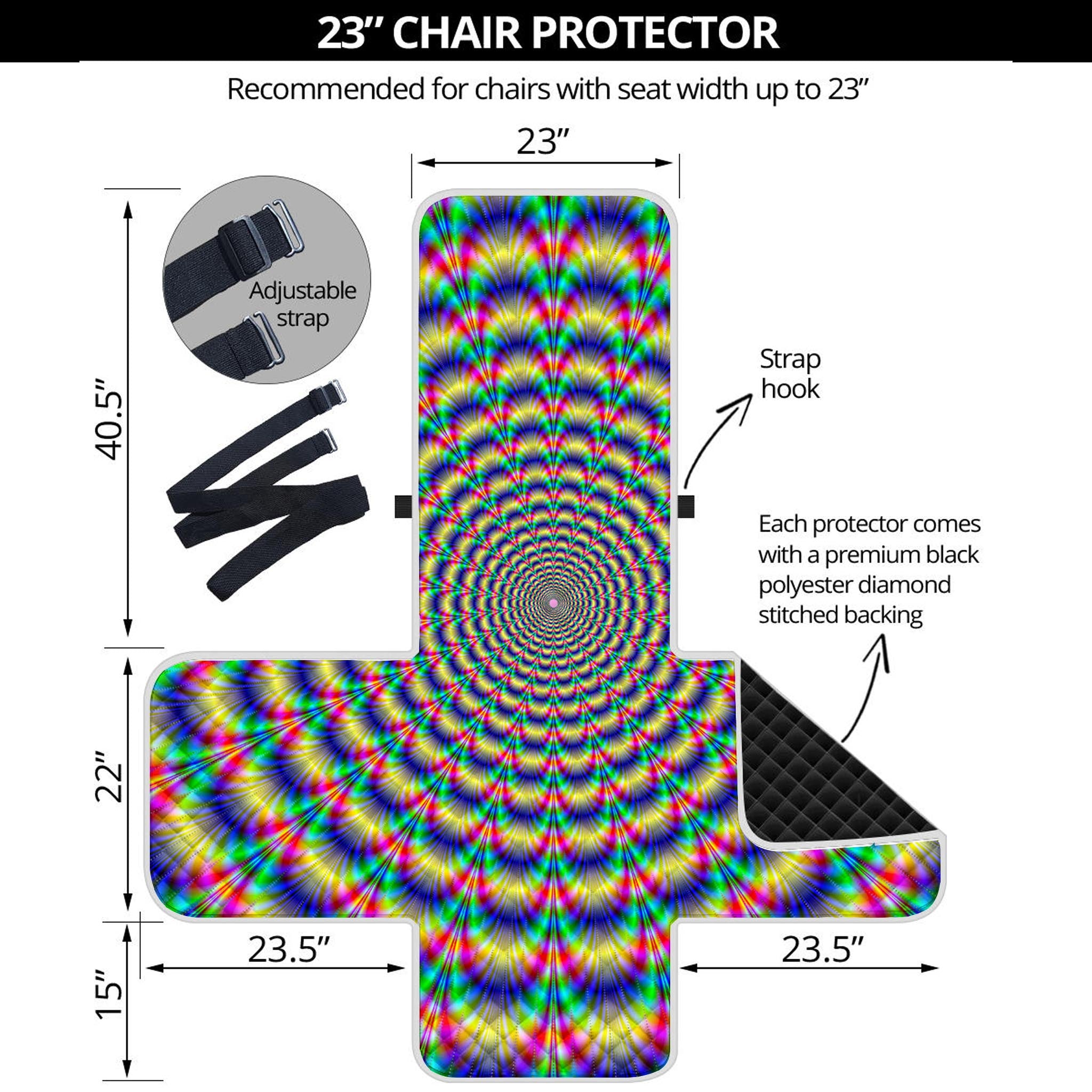 Psychedelic Explosion Optical Illusion Armchair Protector