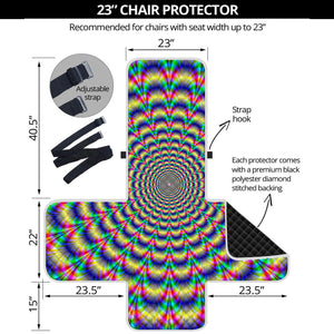 Psychedelic Explosion Optical Illusion Armchair Protector