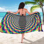 Psychedelic Explosion Optical Illusion Beach Sarong Wrap
