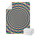 Psychedelic Explosion Optical Illusion Blanket
