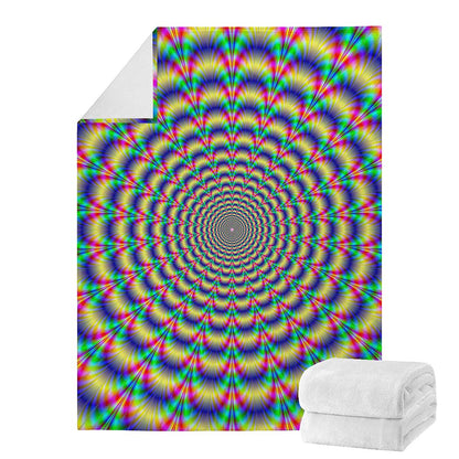 Psychedelic Explosion Optical Illusion Blanket
