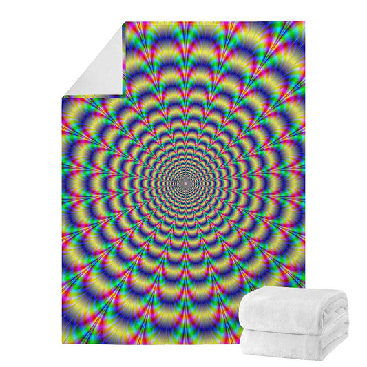Psychedelic Explosion Optical Illusion Blanket