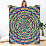 Psychedelic Explosion Optical Illusion Blanket