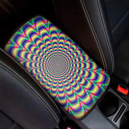 Psychedelic Explosion Optical Illusion Car Center Console Cover