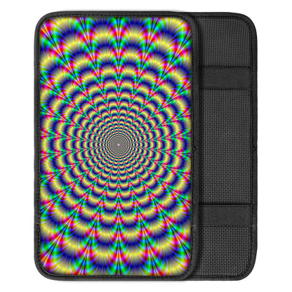 Psychedelic Explosion Optical Illusion Car Center Console Cover