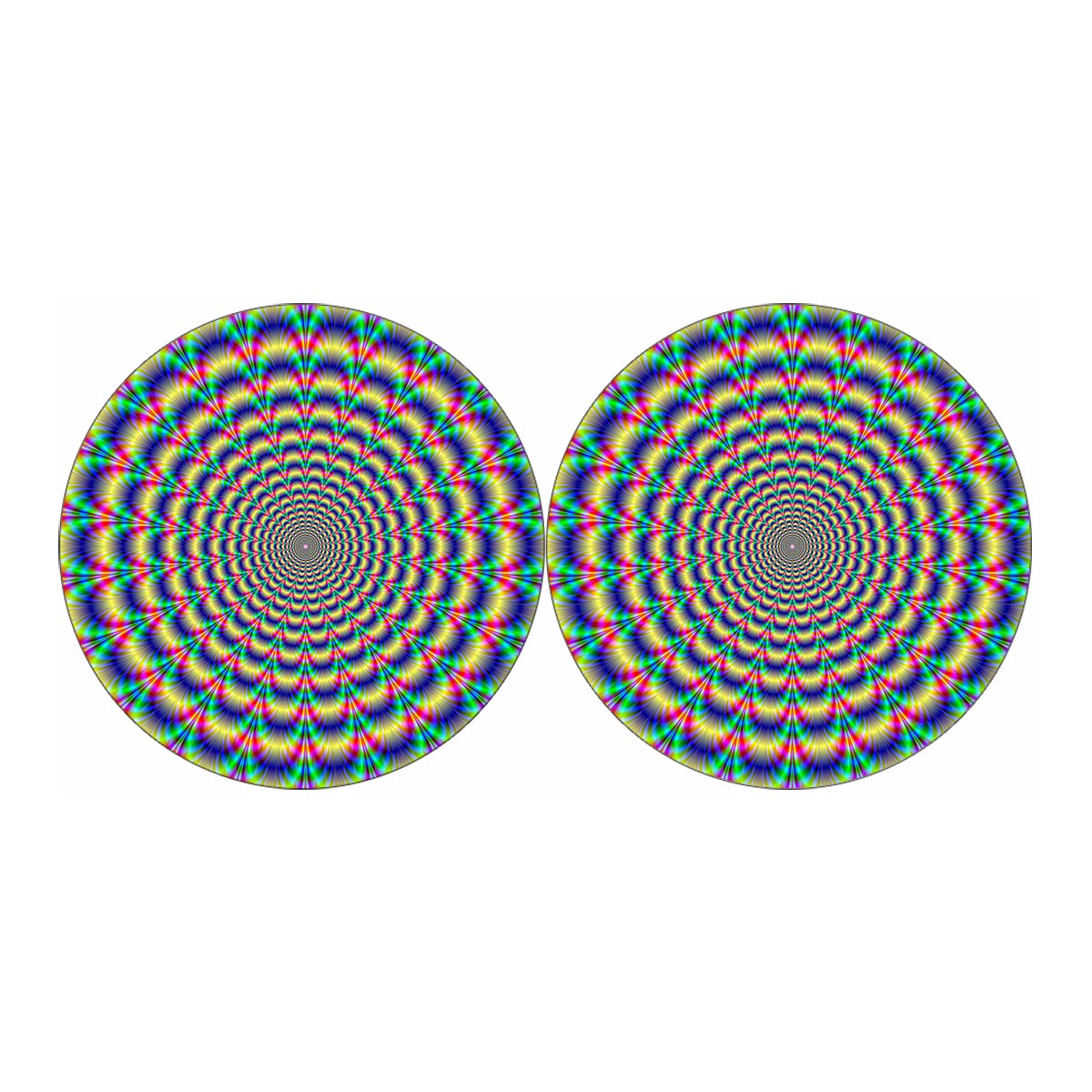Psychedelic Explosion Optical Illusion Car Coasters