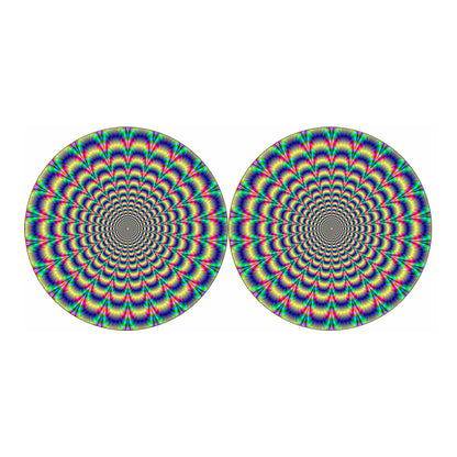 Psychedelic Explosion Optical Illusion Car Coasters