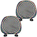 Psychedelic Explosion Optical Illusion Car Headrest Covers