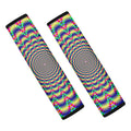 Psychedelic Explosion Optical Illusion Car Seat Belt Covers