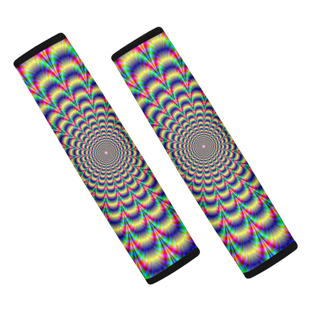 Psychedelic Explosion Optical Illusion Car Seat Belt Covers