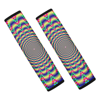 Psychedelic Explosion Optical Illusion Car Seat Belt Covers