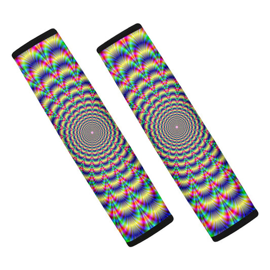 Psychedelic Explosion Optical Illusion Car Seat Belt Covers