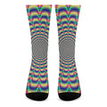 Psychedelic Explosion Optical Illusion Crew Socks
