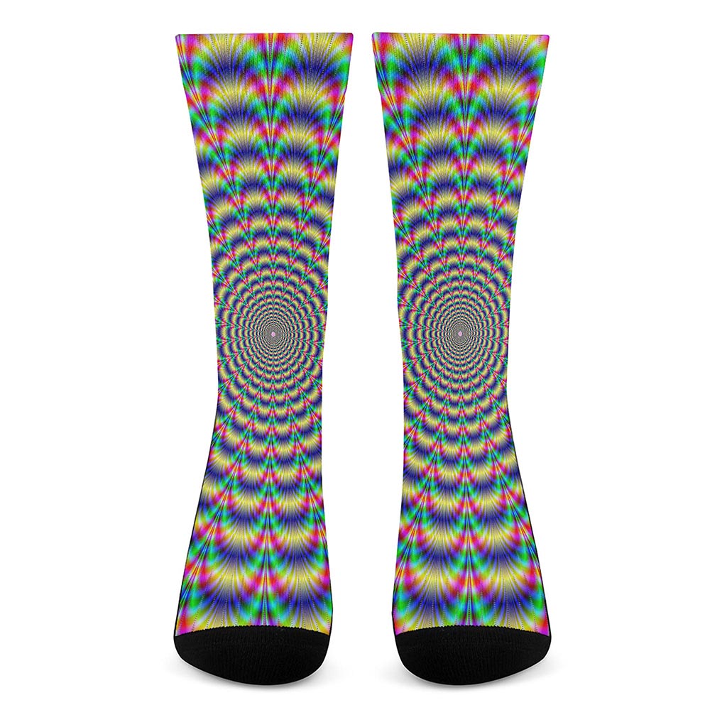 Psychedelic Explosion Optical Illusion Crew Socks