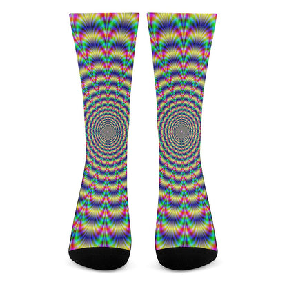 Psychedelic Explosion Optical Illusion Crew Socks