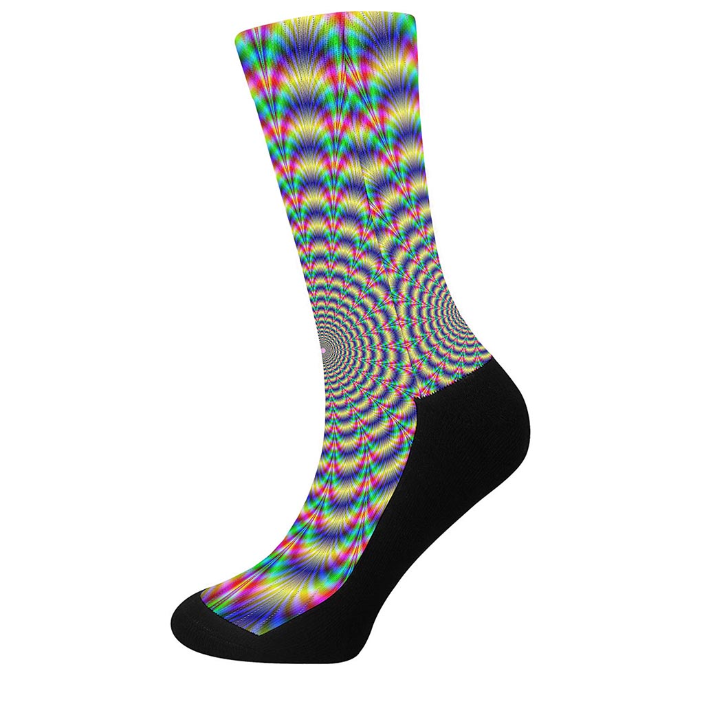 Psychedelic Explosion Optical Illusion Crew Socks