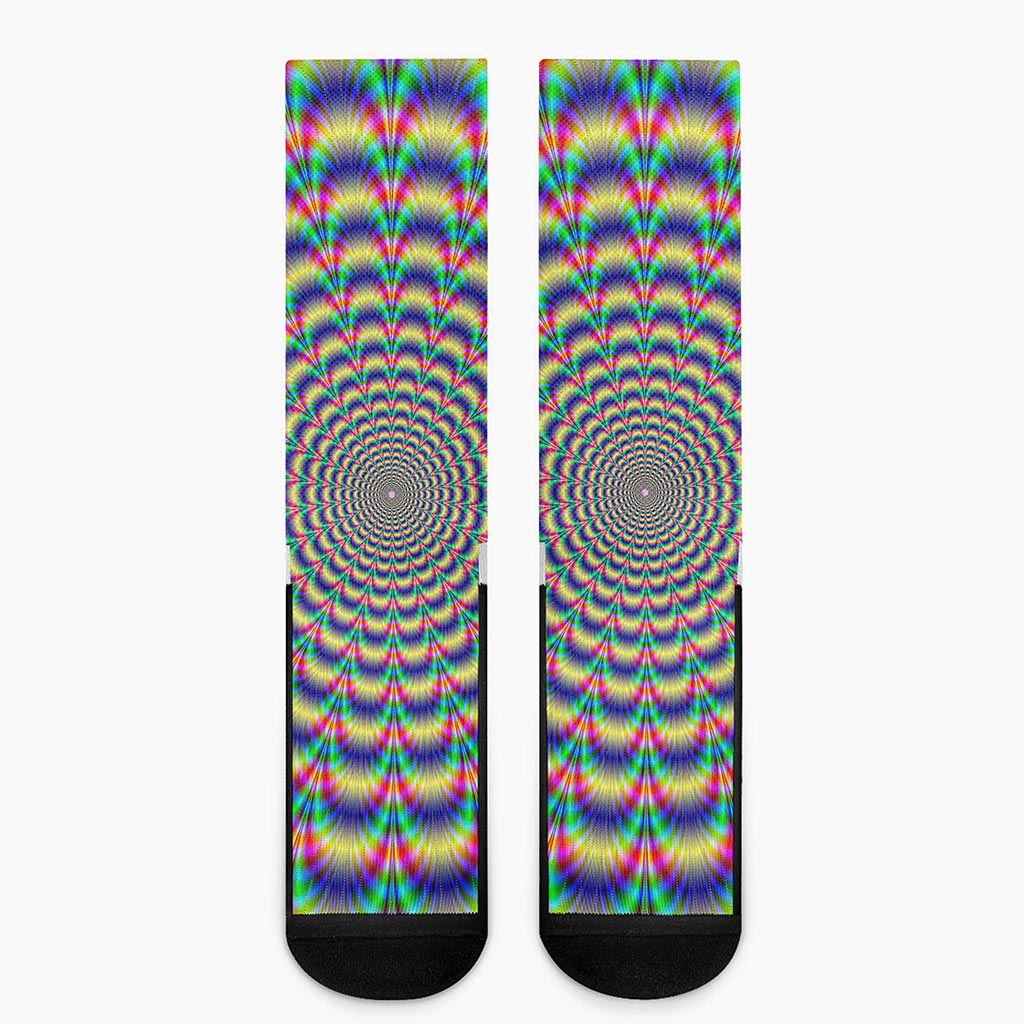 Psychedelic Explosion Optical Illusion Crew Socks