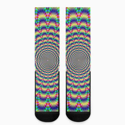 Psychedelic Explosion Optical Illusion Crew Socks