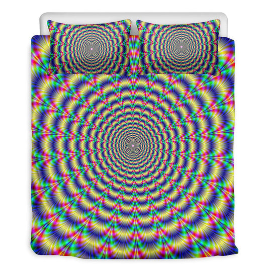 Psychedelic Explosion Optical Illusion Duvet Cover Bedding Set