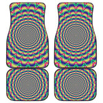 Psychedelic Explosion Optical Illusion Front and Back Car Floor Mats