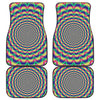 Psychedelic Explosion Optical Illusion Front and Back Car Floor Mats