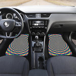 Psychedelic Explosion Optical Illusion Front and Back Car Floor Mats