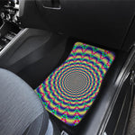 Psychedelic Explosion Optical Illusion Front and Back Car Floor Mats