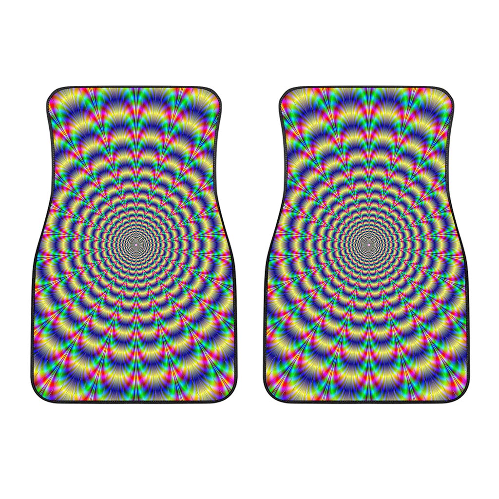 Psychedelic Explosion Optical Illusion Front Car Floor Mats