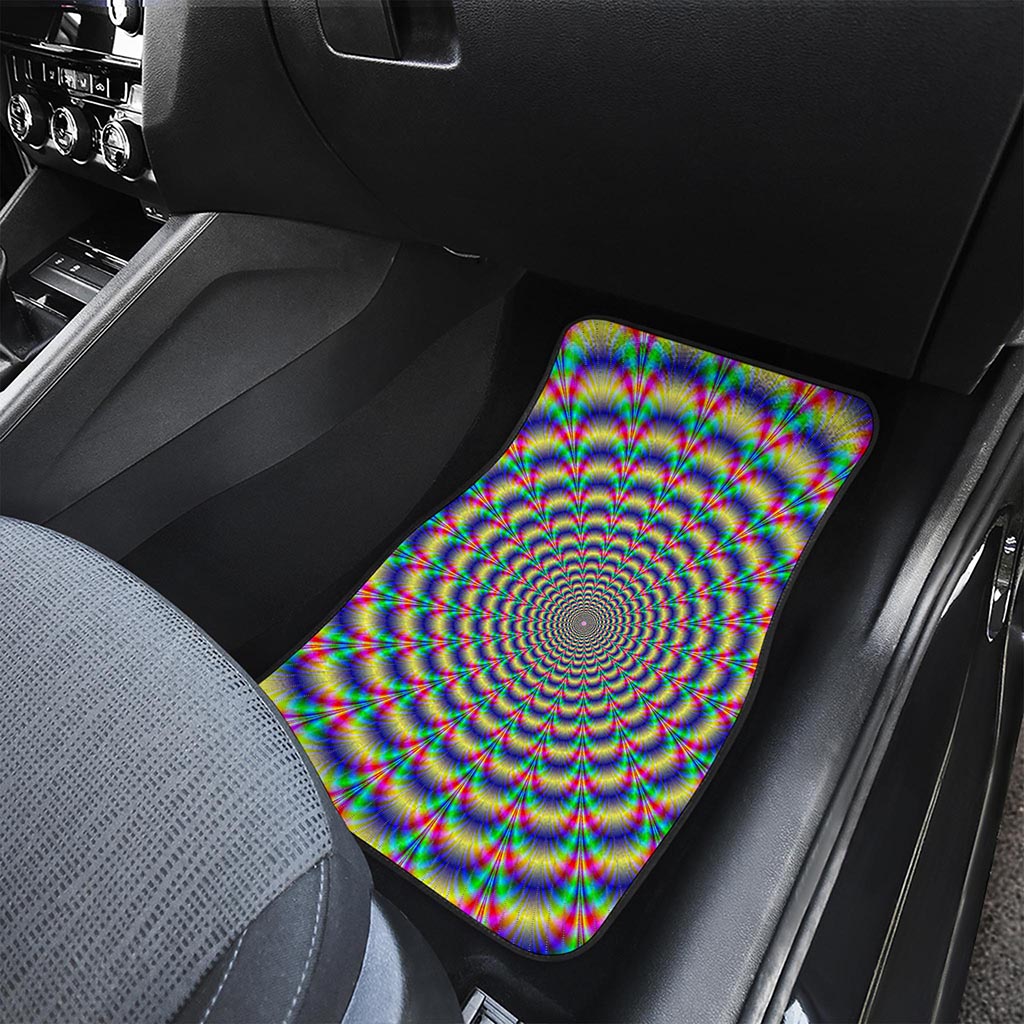 Psychedelic Explosion Optical Illusion Front Car Floor Mats