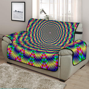 Psychedelic Explosion Optical Illusion Half Sofa Protector