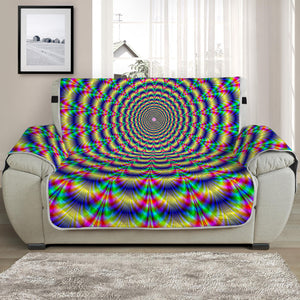 Psychedelic Explosion Optical Illusion Half Sofa Protector