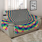 Psychedelic Explosion Optical Illusion Half Sofa Protector