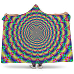 Psychedelic Explosion Optical Illusion Hooded Blanket