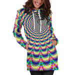 Psychedelic Explosion Optical Illusion Hoodie Dress GearFrost