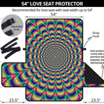 Psychedelic Explosion Optical Illusion Loveseat Protector