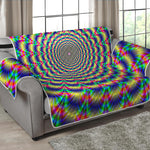 Psychedelic Explosion Optical Illusion Loveseat Protector