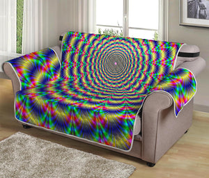 Psychedelic Explosion Optical Illusion Loveseat Protector